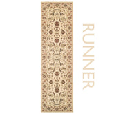 Kendra 137W Cream Traditional Runner Rug - Pendle Village Furniture